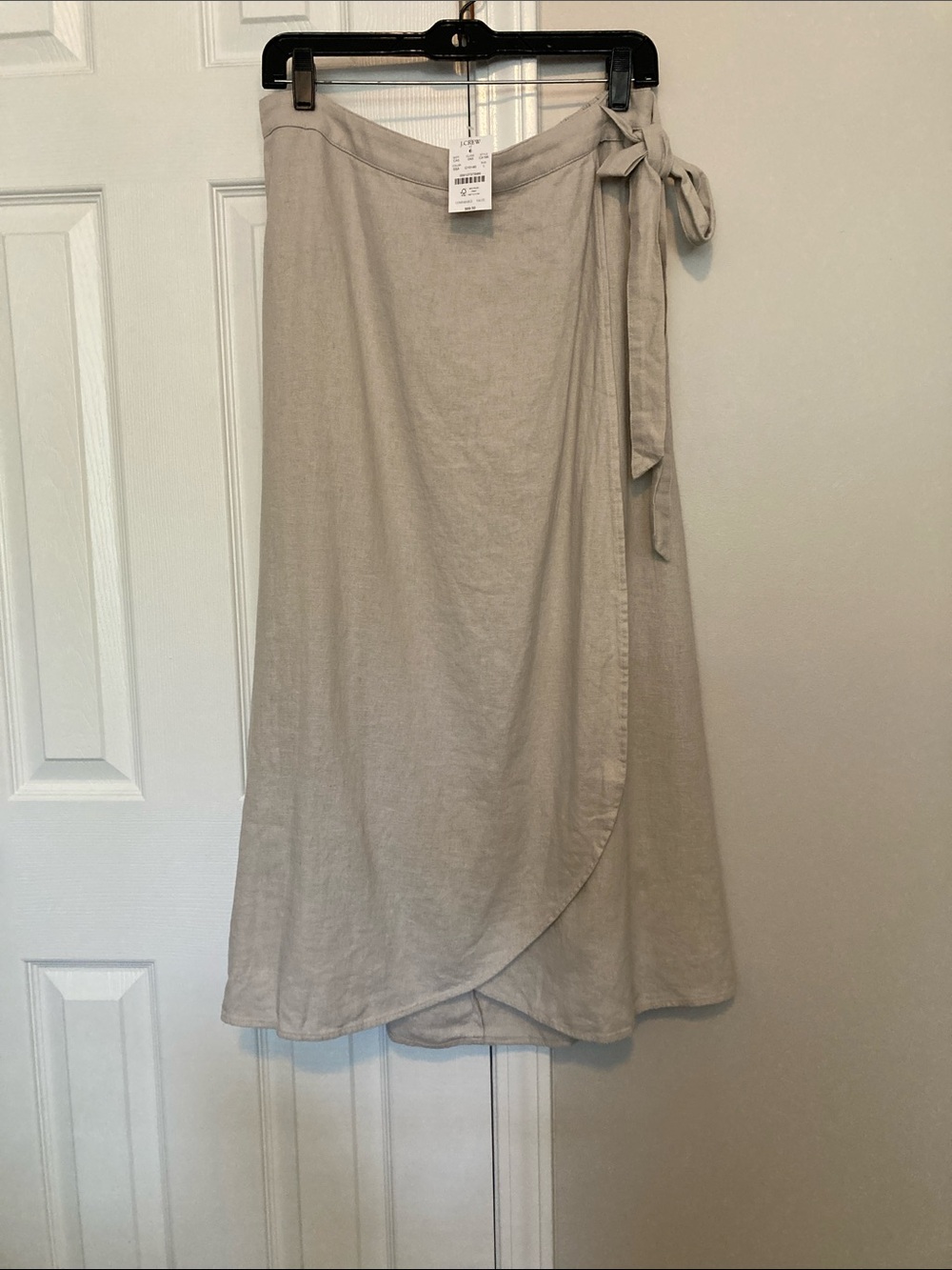 JCrew Factory linen blend faux skirt